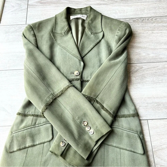 Lolly Pop Pure Silk Fringe  Trim Blazer - Picture 9 of 14